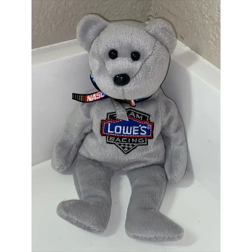 Lowe's Racing Team #48 Jimmie Johnson NASCAR Gray TY Beanie Baby‎ Babies 2007